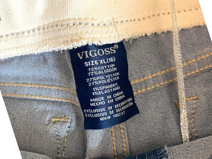 XL (16) Vigoss Knit Waistband Bermuda Super Stretch Girls Shorts New
