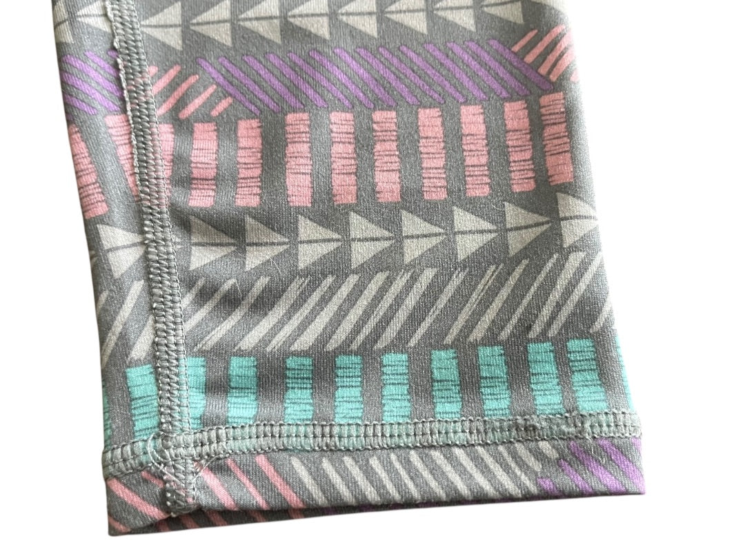 Large 14/16 Eddie Bauer Patterned Girls Stretch Pants Gray Blue Pink