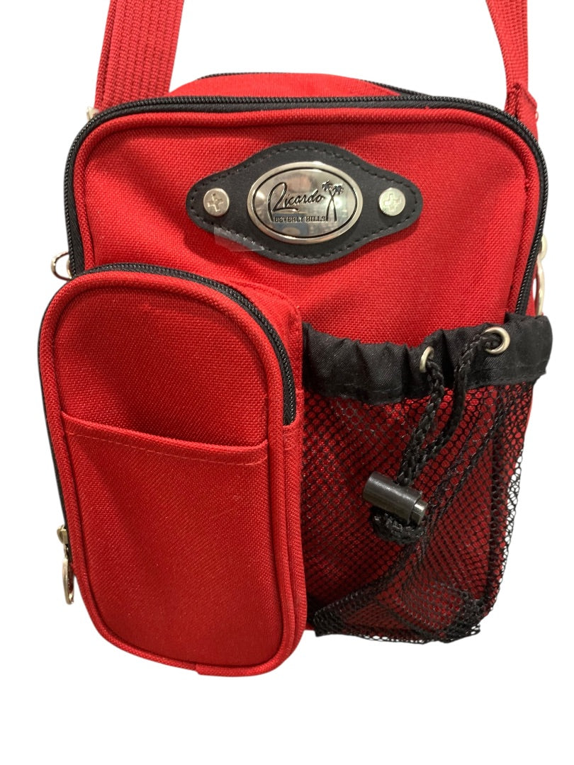 Ricardo Beverly Hills Crossbody Travel Bag Red Organizer