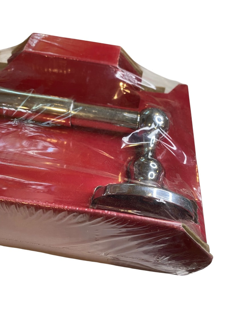 Wall Mounted Chrome Toilet Paper Holder Spring 8.5" New Sealed