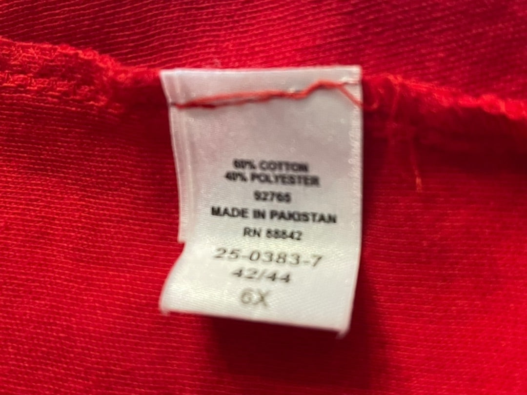 6X 42/44 Woman Withing Elastic Waist Drawstring Knit Capri Pants Red