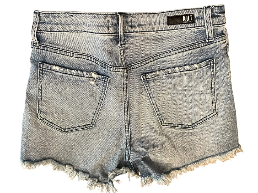 Size 4 KUT From the Kloth Distressed Denim Jean Shorts Womens