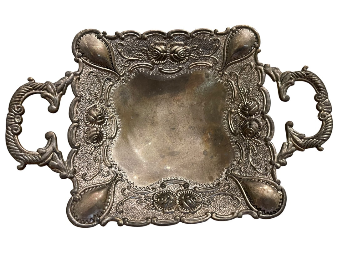Godinger Silver Art Co 8" Footed Dish With Handles Silverplate