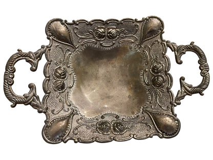 Godinger Silver Art Co 8" Footed Dish With Handles Silverplate