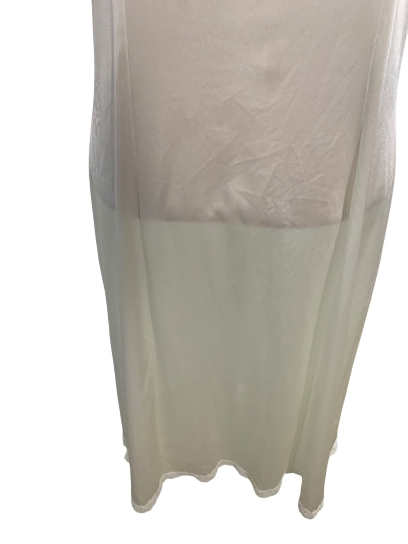 Size 38 Vanity Fair Womens Vintage Cream Nylon Slip Nightgown
