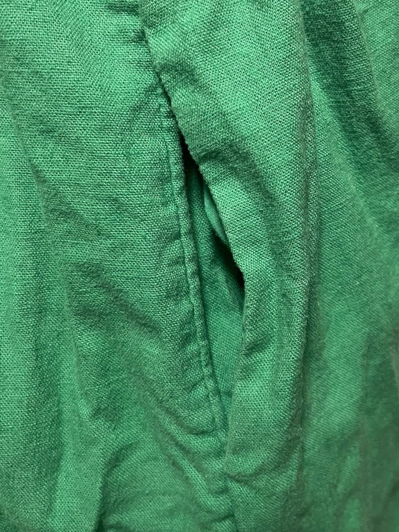 XXL Universal Thread Smocked Button Down Spaghetti Strap Dress Green