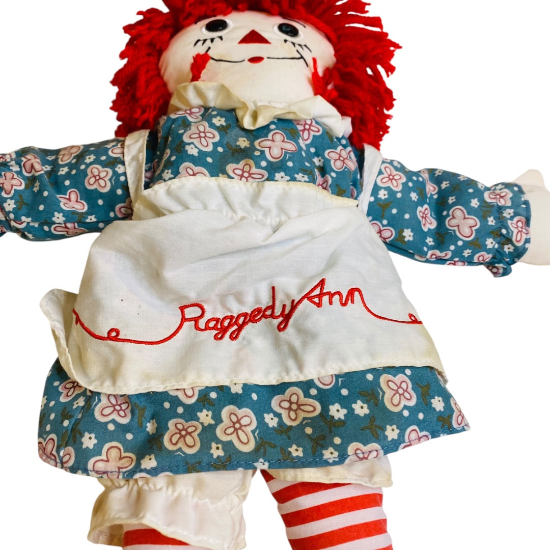 2004 Dakin Raggedy Ann Rag Doll Pinafore Dress 16 Inch