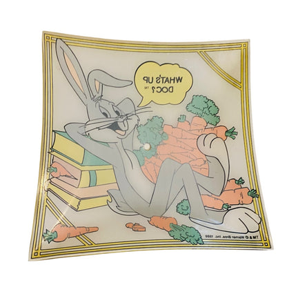 1986 Warner Bros. Bugs Bunny What’s Up Doc? Cartoon Glass Ceiling Light Shade