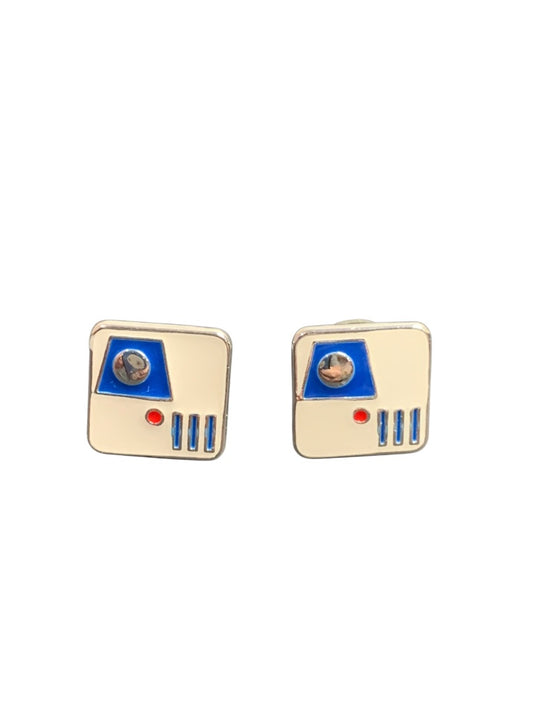 Disney Post Pierced Earrings Enameled .5" Square