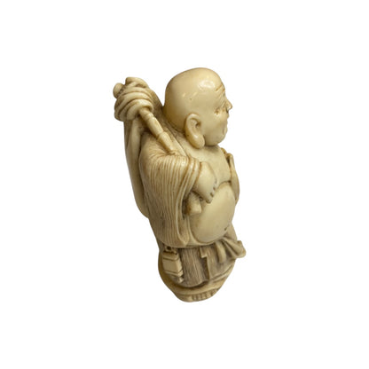 Vintage Resin Buddha Figurine 3 Inch Carved Detail