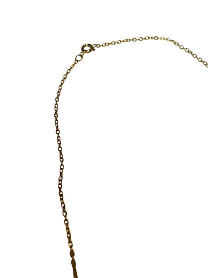 Vintage Acrylic Heart Necklace 18" Goldtone Chain 21mm Pendant Spring Clasp
