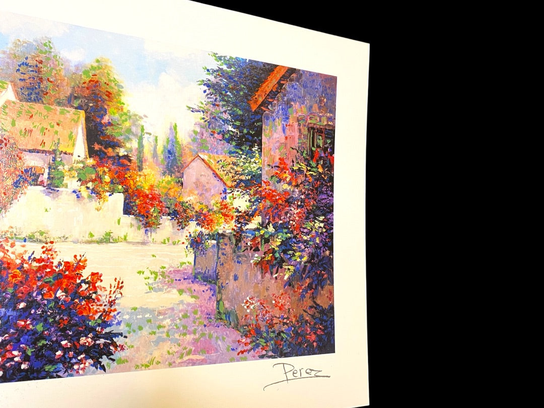 Alex Perez Village View III Seriolithograph  & COA Numbered Park West Gallery 6.75" x 8.75"