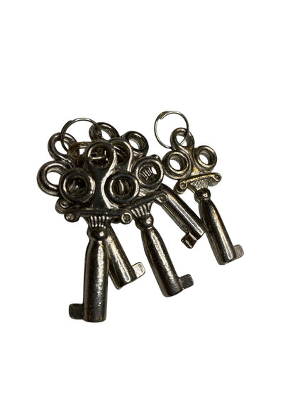 Silvertone 1.5" Reproduction Skeleton Keys Lot of 5 Crafting