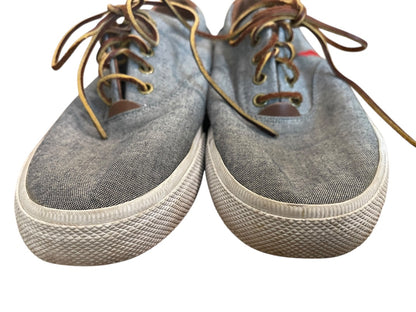 Size 11D Polo Ralph Lauren Mens Vaughn Lace Up Gray Canvas Shoes