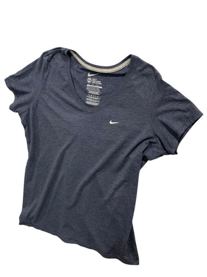 Size XXL Nike Womens Slim Fit V-Neck Navy Blue Tshirt