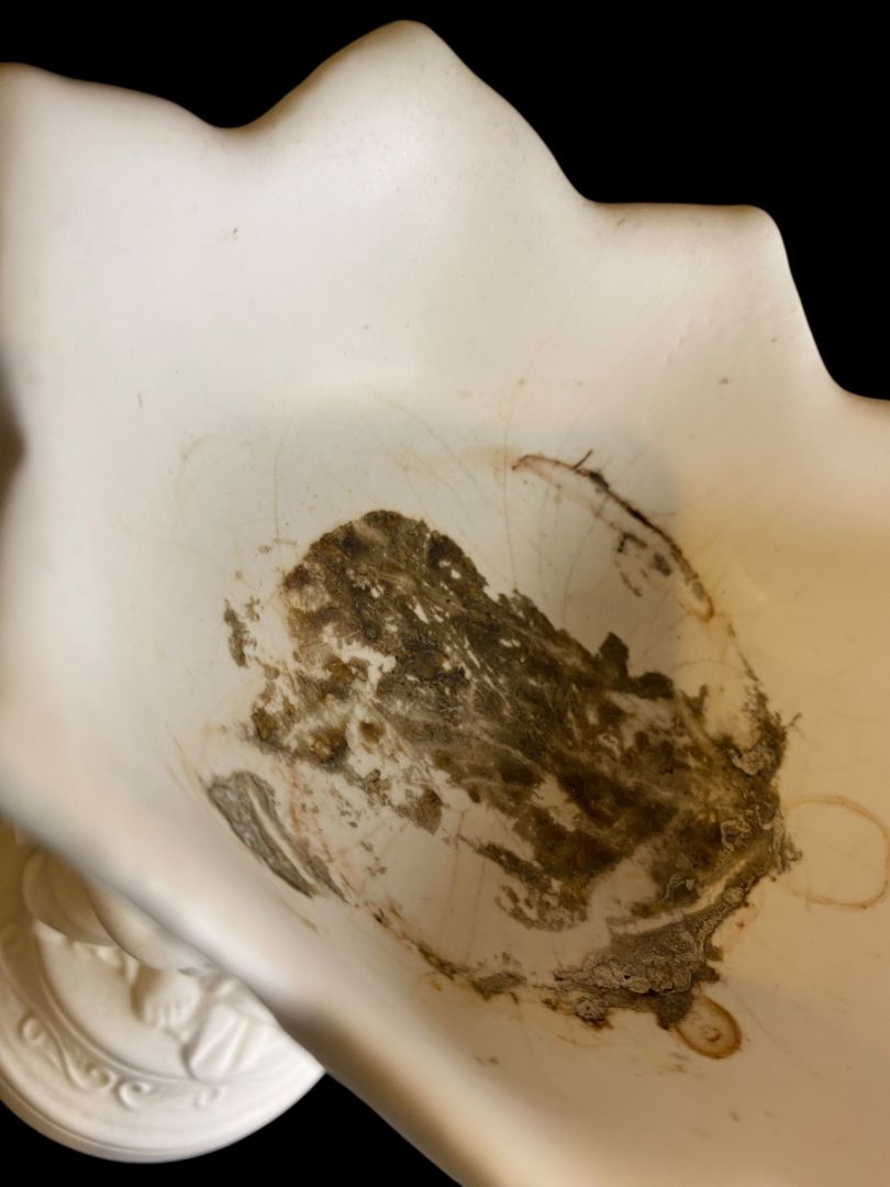 1960s Rubens Centerpiece Planter Cherubs 9" White Porcelain