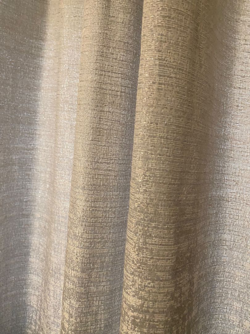 Set of 3 Studio 9 Curtain Panels Taupe Silver 96"l x 36"w