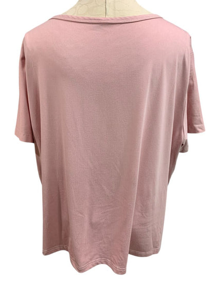 Size 3X Womens Pink Tshirt Sleep Shirt Super Soft Short Sleeve
