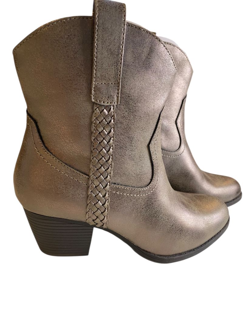 Size 10M Frye & Co Womens Daxx Boots Stacked Platinum Western