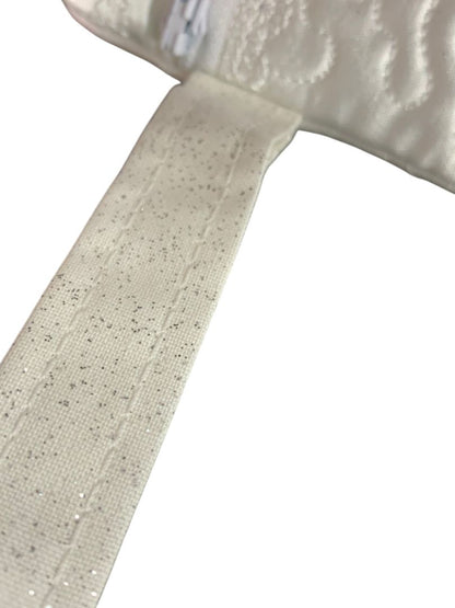 White Satin Bridal Wristlet Wallet Purse 7" x 4.75" New