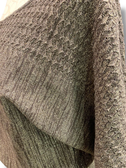 Size Medium United States Sweaters Metallic Womens Sparkle Banded Waist