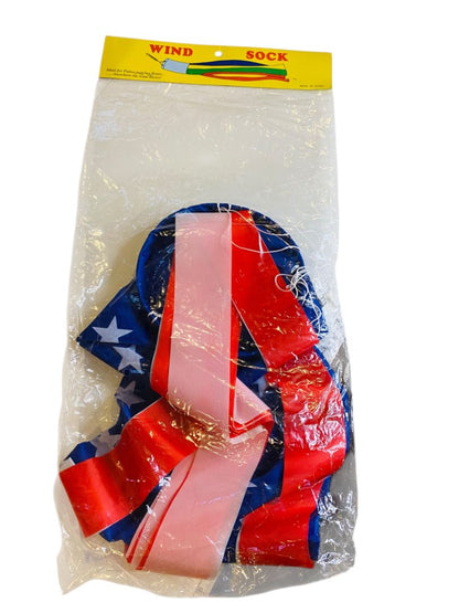 Vintage Windsock USA Patriotic Flag Boat New Old Stock Swivel Clip