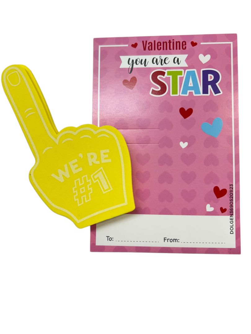 12 Count Classroom Valentine Cards I'm Your #1 Fan