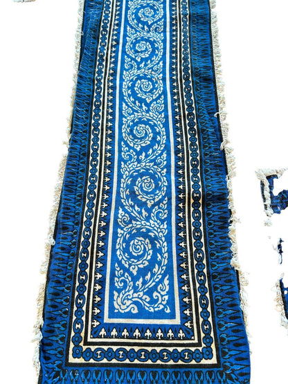 Vintage Blue Table Linen Set 4 Placemats 4 Napkins 1 Runner Boho