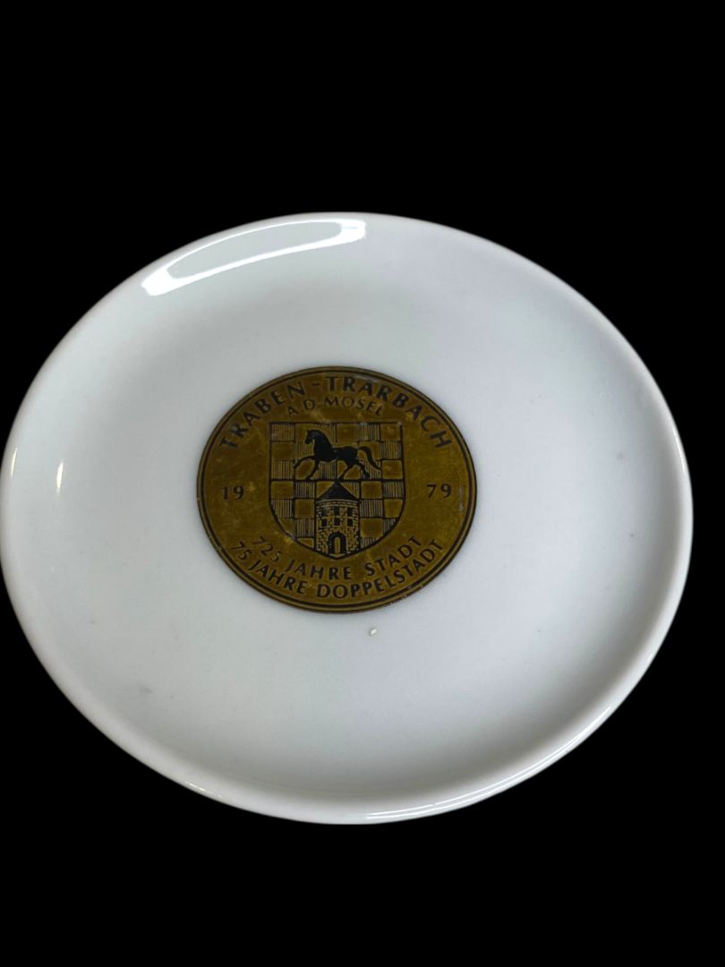1979 Trinket Dish Decorative Plate Traben-Trabach Germany 3.6"