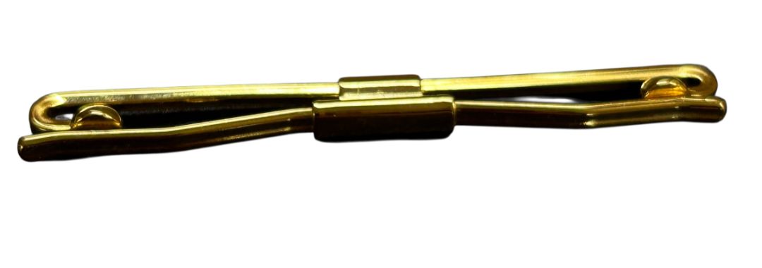 Goldtone Mens Vintage Collar Bar Clip Stay 2.5"