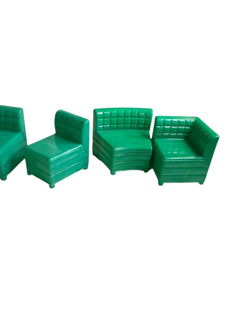 1960s IDEAL Young Decorator Modular Couch Sofa Dollhouse Miniature Sectional