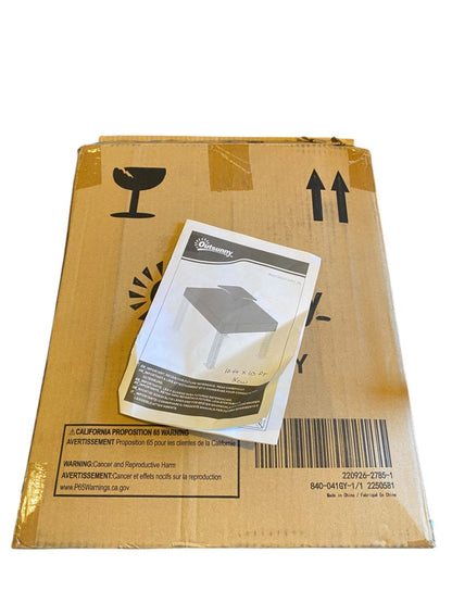 Outsunny 10' Square 2-Tier Gazebo Canopy Top Replacement Light Grey 84C-O41GY