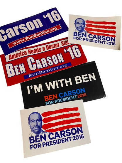 2016 Ben Carson for President Bumper Stickers Postcards Lot of 5