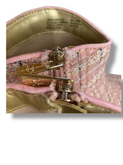 Size 5 Jessica Simpson Girls Parker Boots Booties Pink Tweed