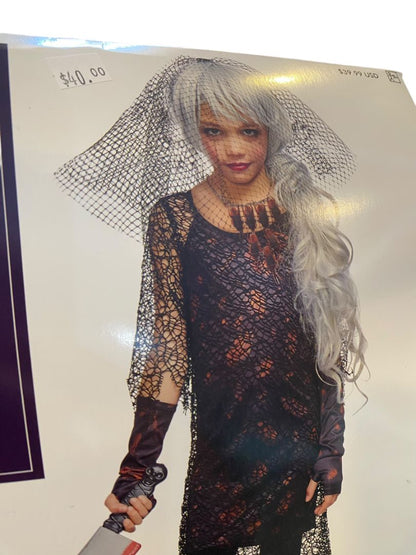 Size XL (14/16) Killer Cockroach Costume Girls Dress Overdress Glovelettes Veil