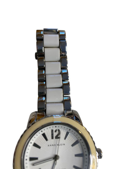 Anne Klein Women'sWhite Dial Stainless Steel Bracelet Watch 40mm AK1195