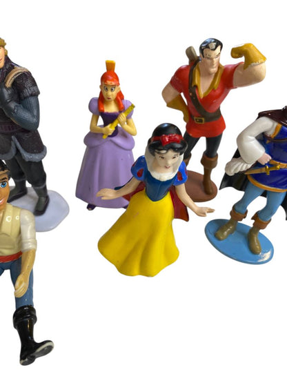Lot of 6 Assorted Disney Princess and Prince Figurines 3-4"