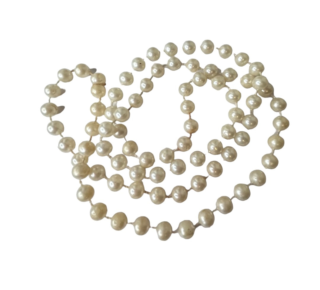 Strand of Faux Pearls 30" Necklace String No Clasp
