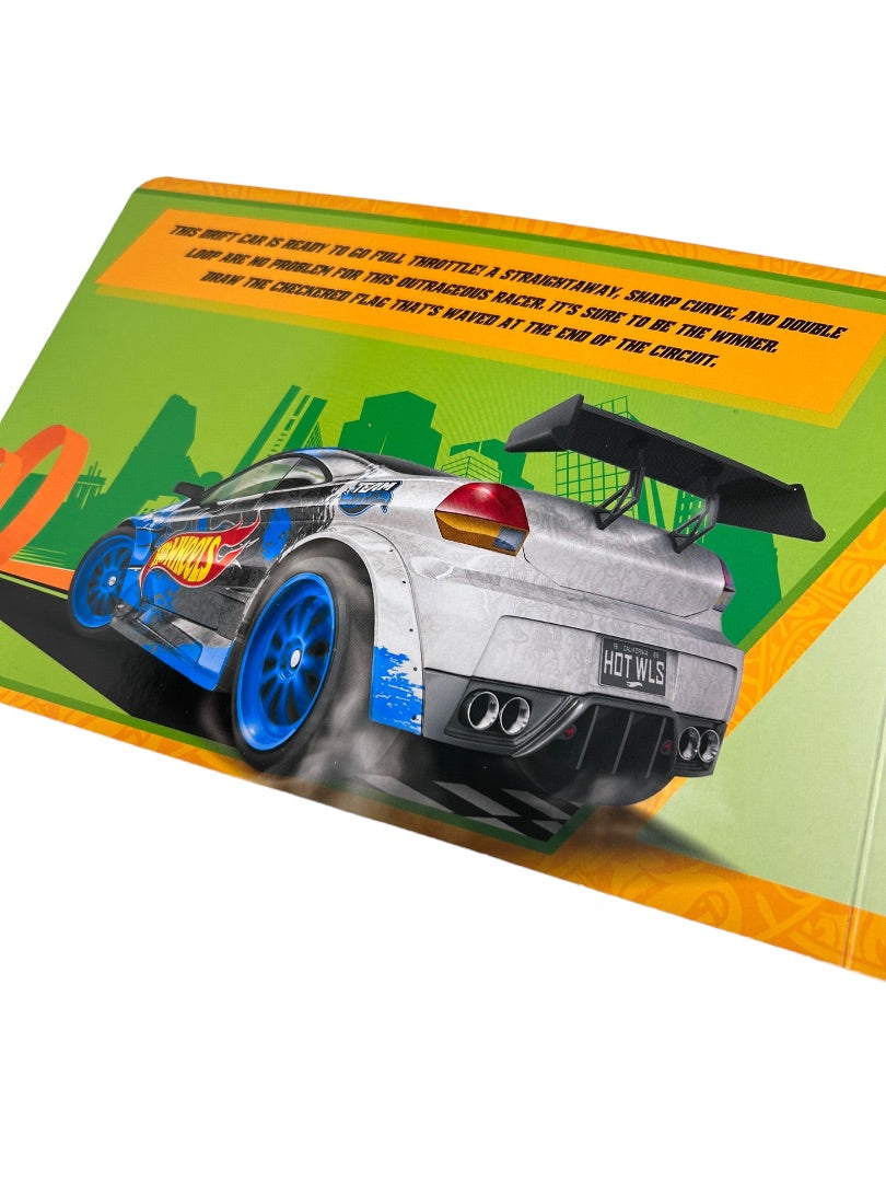 Hot Wheels Magnetic Drawing Board Learn To Draw Auto Racing Board Book