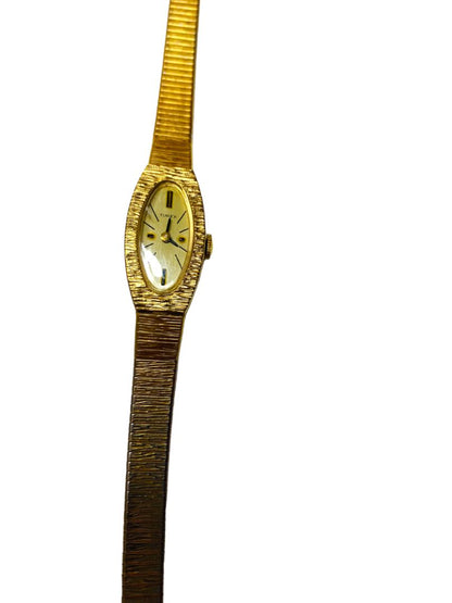 Vintage 1973 Timex Goldtone Hand Winding 17 Jewel Ladies Watch Wristwatch