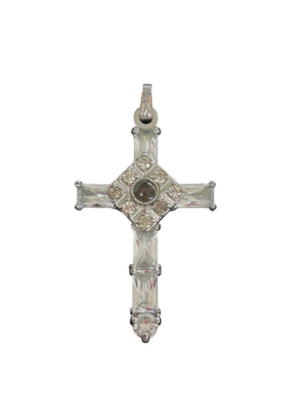 Stanhope Cross Lord's Prayer Necklace Pendant 1.75" Prayer in Stone