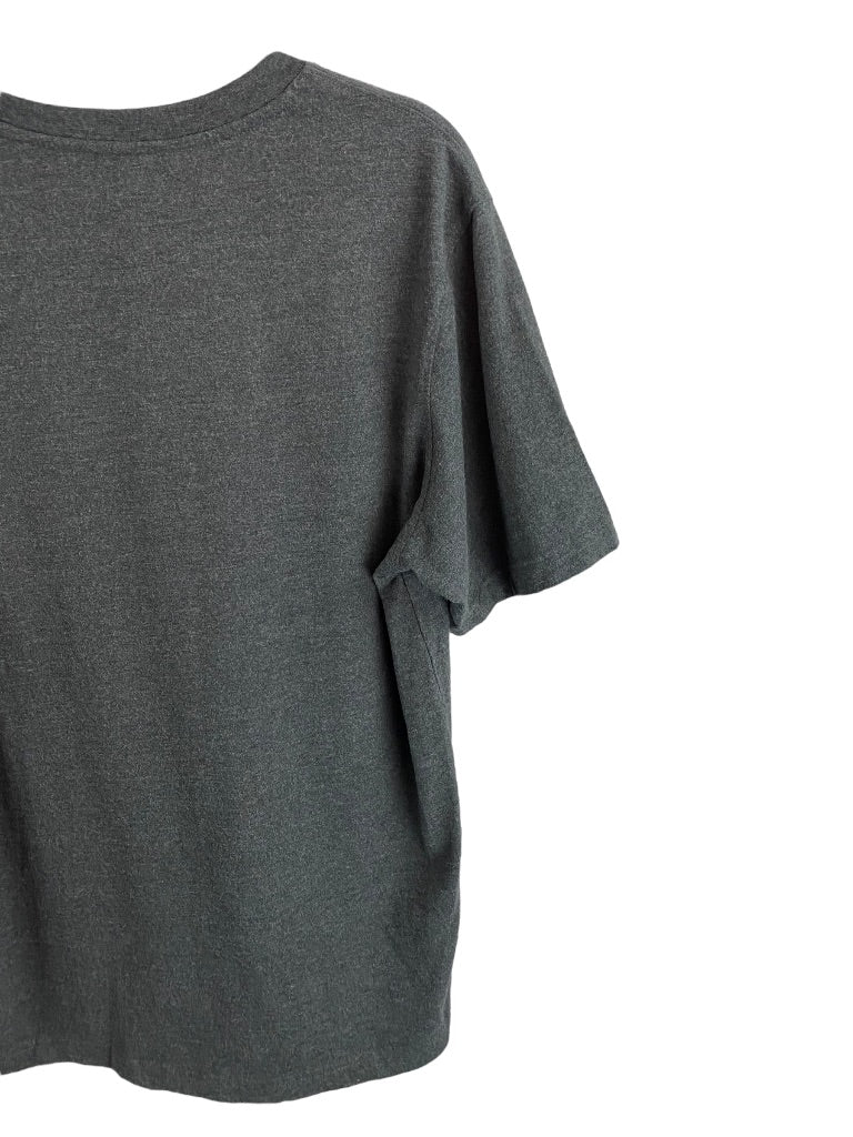 Large Champion Men's Dark Gray Heathered Tshirt Short Sleeve