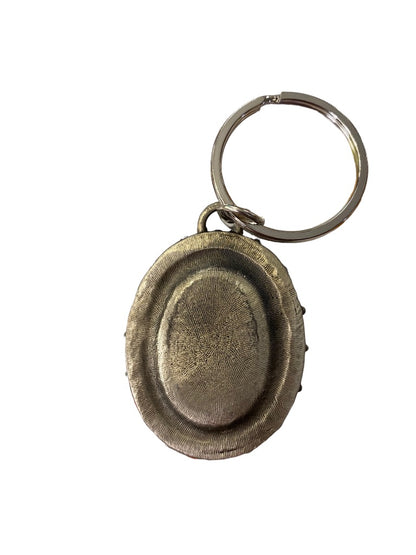 New "Hello God" Picture This Pewter Keychain Key Ring 2"