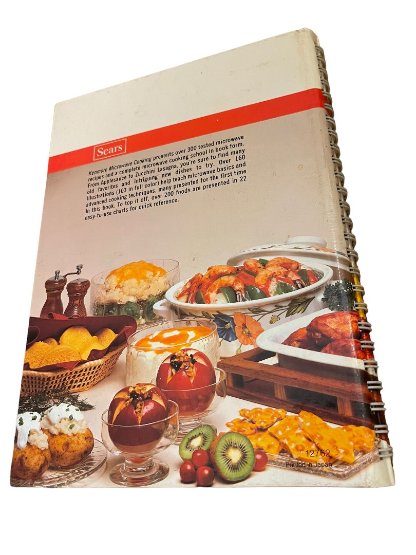 1983 Kenmore Microwave Cooking Auto Recipe 300 Binder Cookbook. AD