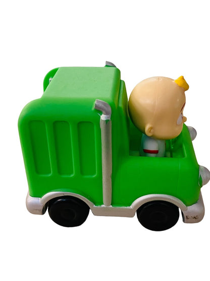 Cocomelon Kids Toy Green Garbage Truck 4" 2020 Moonbug Jazwares