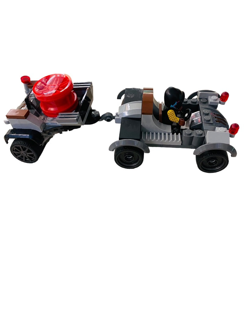 Lego ATV Trailer Minifig Driver Assembled 7"l Racing Gray