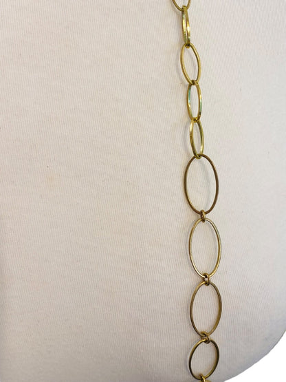 Goldtone Signed Alfani Link Necklace Lightweight Lobster Clasp 44"L