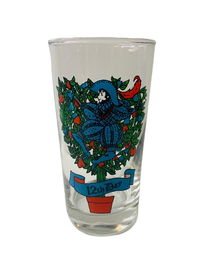 Vintage Tumbler Glass Taylor Smith & T 12th Day of Christmas 10 oz Drinking