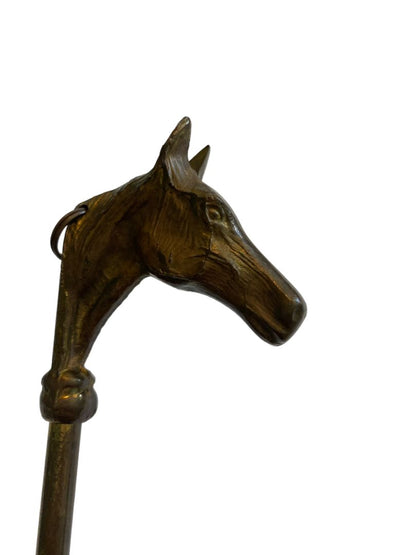 Brass Horse Head Equestrian Shoe Horn Vintage