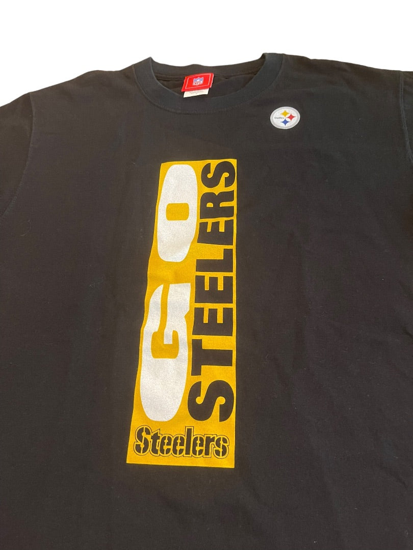 Medium NFL Pittsburgh Steelers Mens Go Steelers Football 100% Cotton TShirt